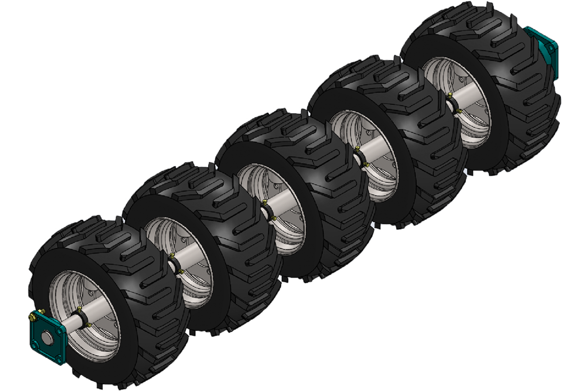 Synchrone Roller 300/55 packs the soil in a concentrated manner where tillage takes place, so that the soil is left untouched. Suitable for all types of soil due to the large diameter of the wheels.