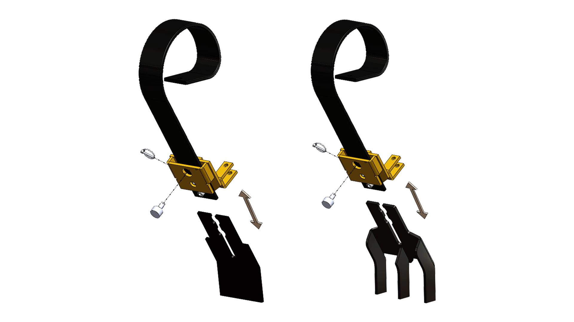 The Easy-Change system makes it quick and easy to change the tines on the Spring-Board. The Easy-Change kit consists of a set of flat wearing points and a set of wearing plates 3 tines.